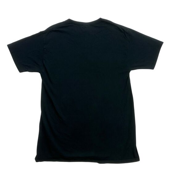 Alien Christmas Shirt Mens Medium M Black Believe Short Sleeve Holiday Cotton - Picture 2 of 9